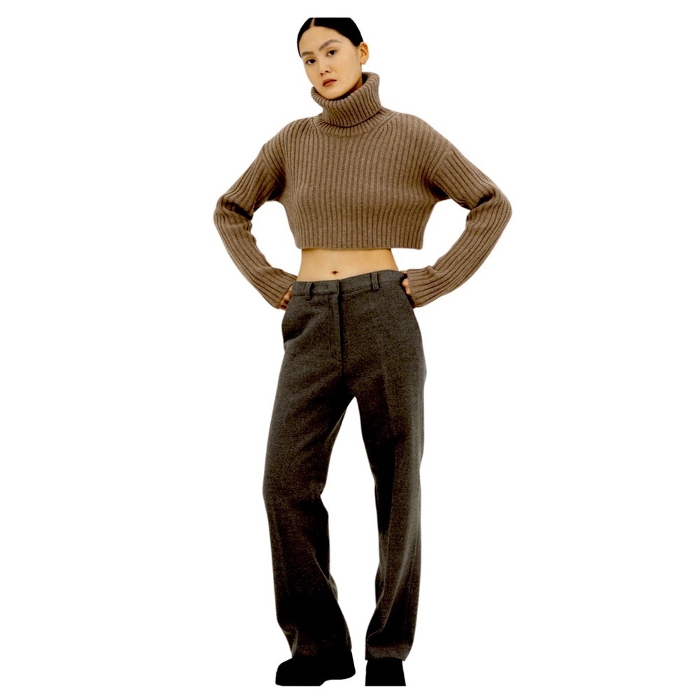 Zaful Ribbed Crop Turtleneck Size Medium - NWT - Picture 2 of 7